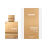 Caja y botella de Amber Oud White Edition Al Haramain Eau de Parfum