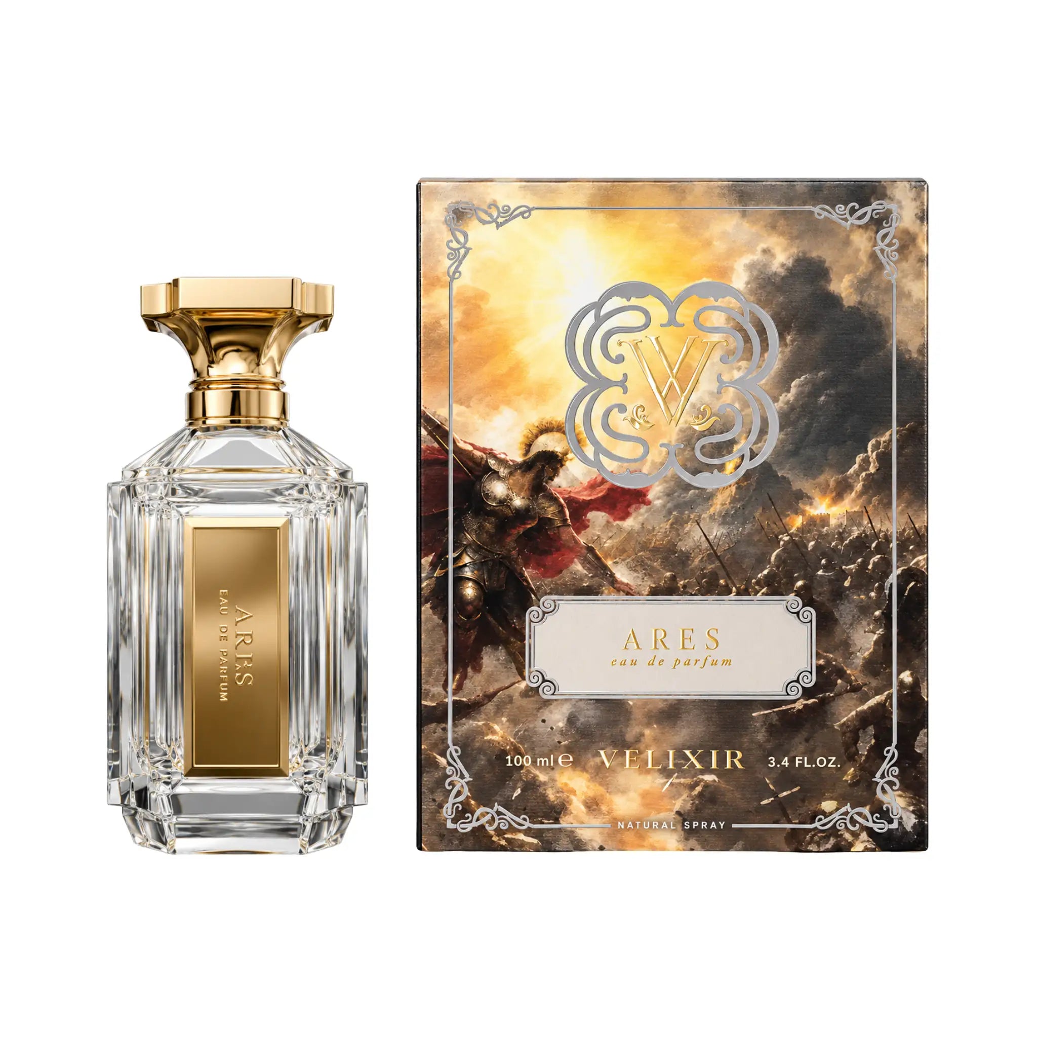 Caja y botella de Ares Velixir Eau de Parfum