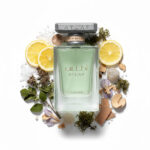 Atlas Lattafa Eau de Parfum Unisex con fondo de ingredientes