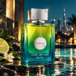 Club De Nuit Elite Armaf Eau de Parfum con fondo creativo