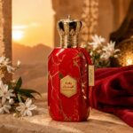 Fondo artístico del perfume Desert Flower Armaf Eau de Parfum