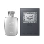 Caja y botella de Hawas Chrome Rasasi Eau de Parfum