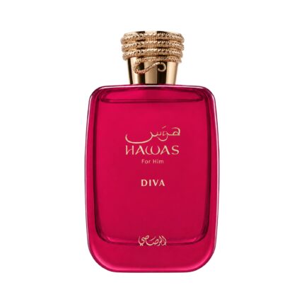 Botella de Hawas Diva Rasasi Eau de Parfum