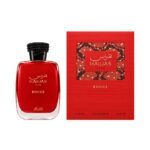Botella roja y caja de Hawas Rouge Rasasi Eau de Parfum