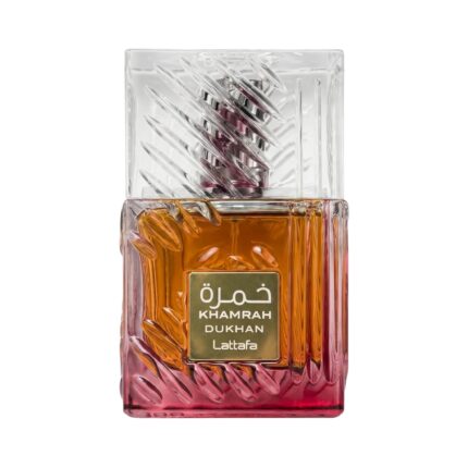 Frasco de Khamrah Dukhan Lattafa Eau de Parfum Para Hombre
