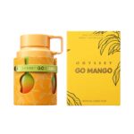 Caja y botella de Odyssey Go Mango Armaf Eau de Parfum