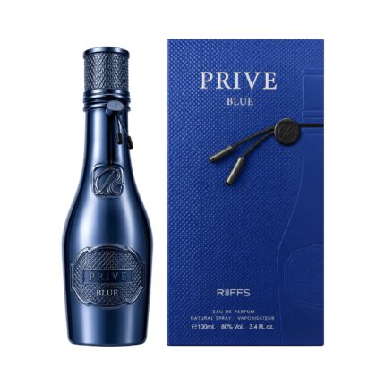 Caja y botella de Prive Blue Riiffs Eau de Parfum
