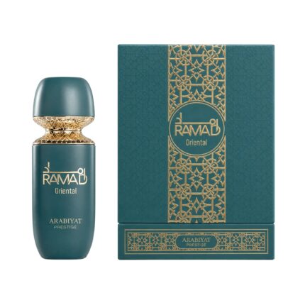 Caja y botella de Ramad Oriental Arabiyat Prestige Eau de Parfum