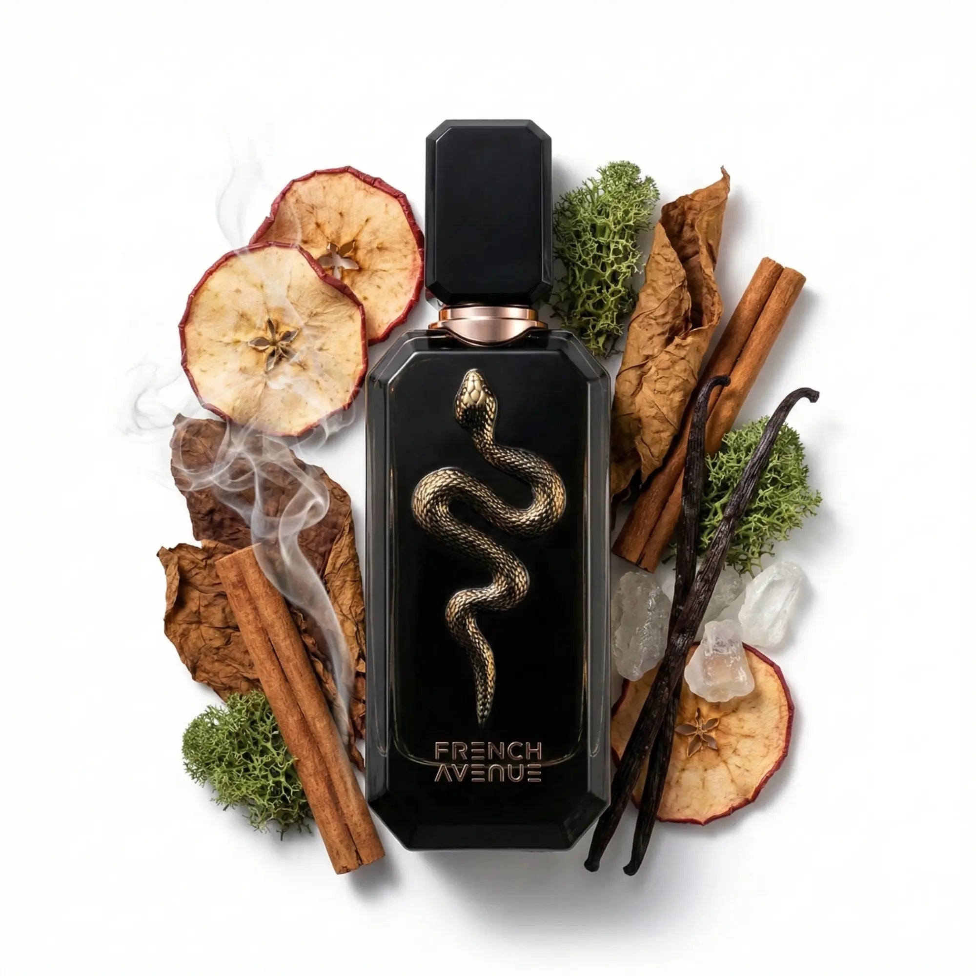 Veneno French Avenue Eau de Parfum Unisex con fondo de ingredientes
