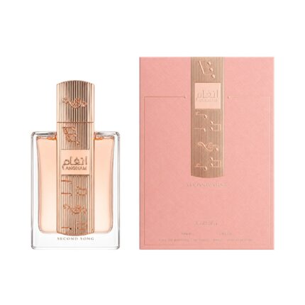Frasco y caja de Angham Second Song Lattafa Eau de Parfum Mujer
